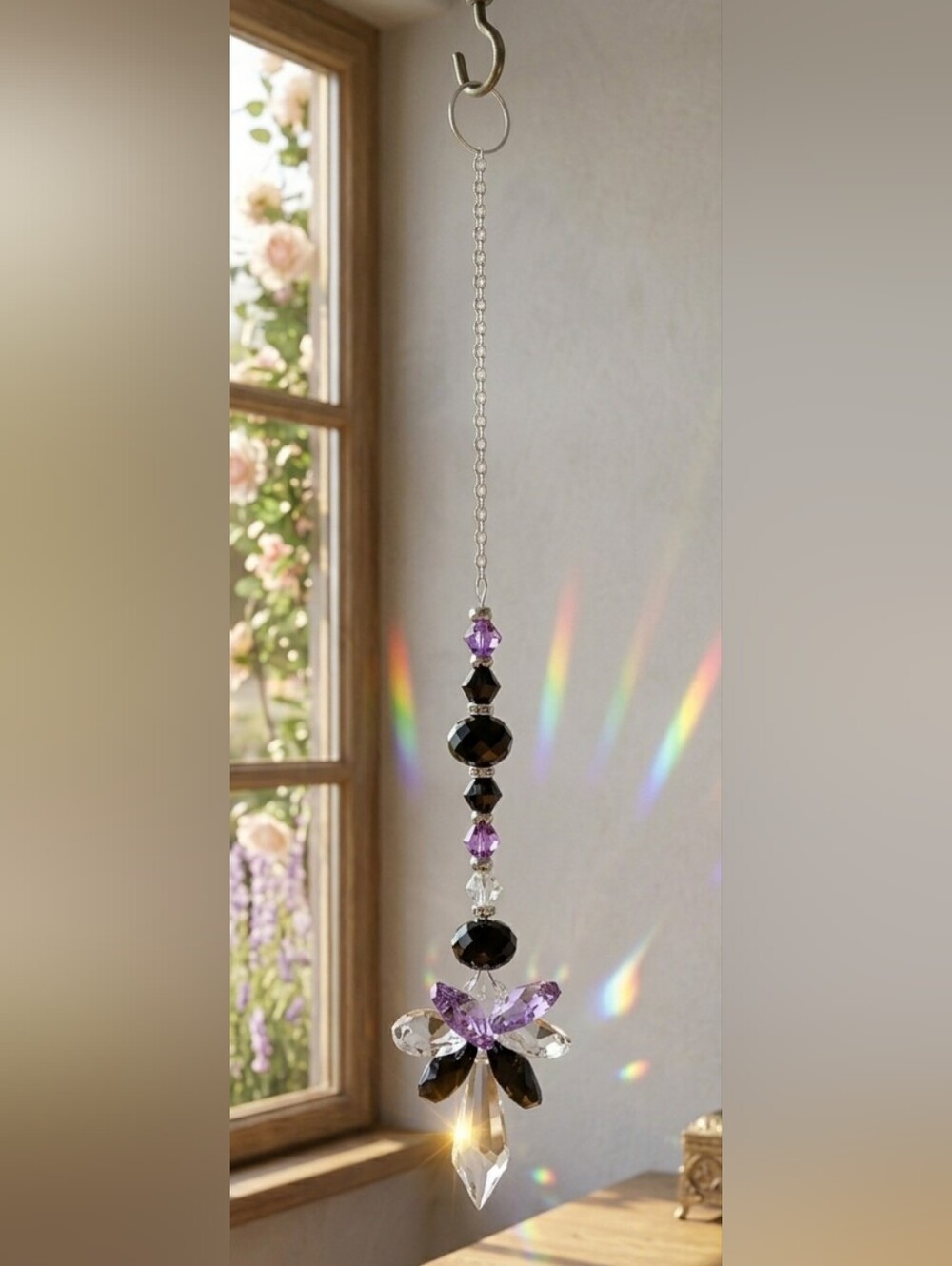 Amethyst Crystal Suncatcher